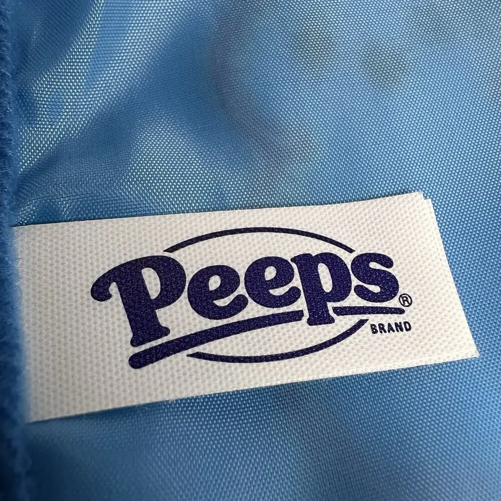 Peeps Blue Easter Baby Bib Chillin’ with My Peeps Lot of 2 Embroidered Bunny